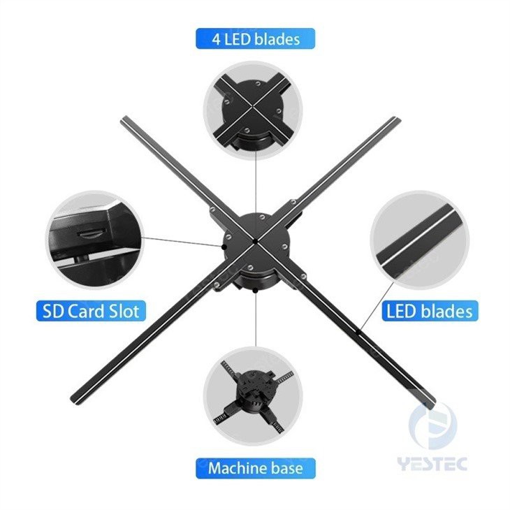 hologram 3d led fan